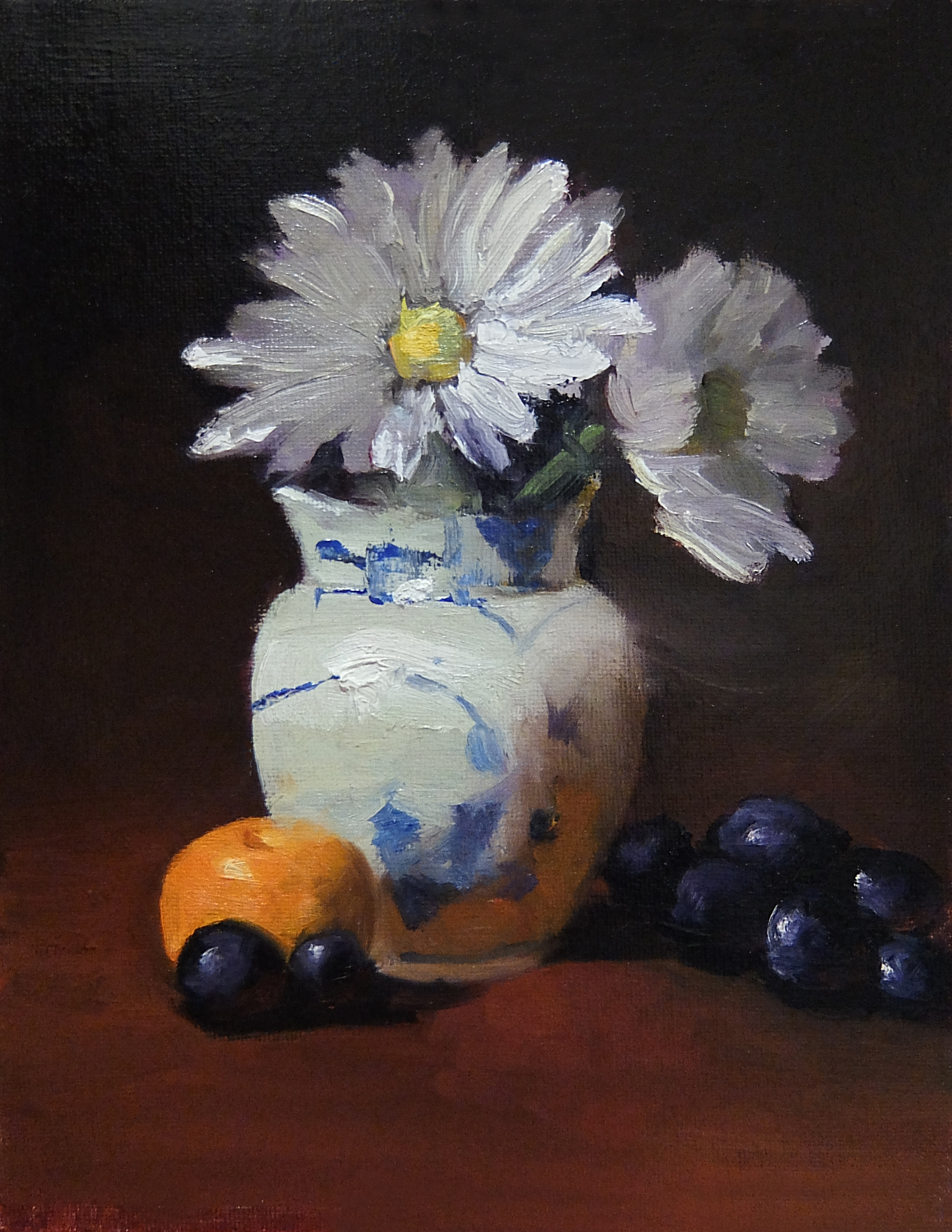 Daisies in Blue and White Creamer
