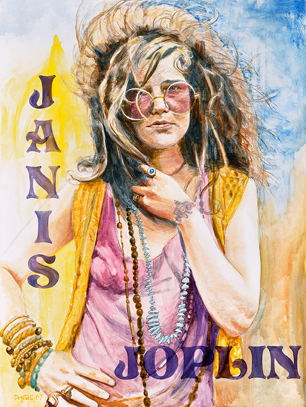 Janis Joplin was a huge talent in a tiny woman, best loved for her powerful singing voice. She was conflicted daily between her ego and her self esteem.